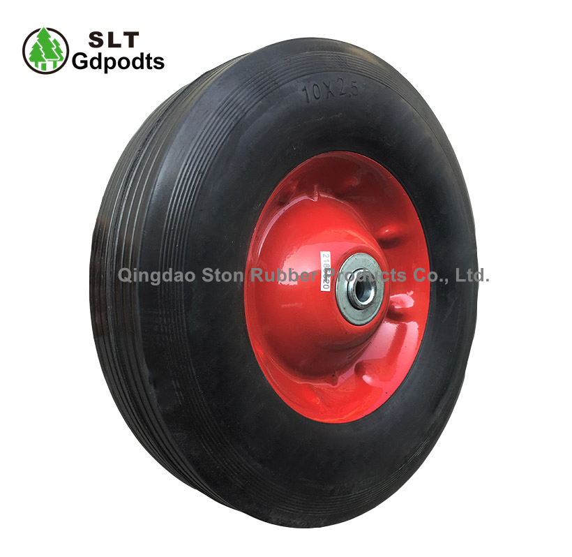 10 Inch Heavy Duty Trolley Wheels Rubber