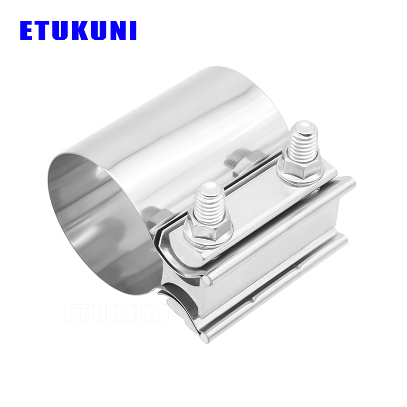 High-Strength Stainless Steel Car Exhaust Pipe Clip Muffler Sleeve Adjustable Auto Duct Hose Clamp Fasteners