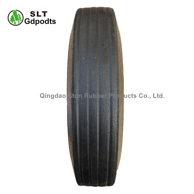 10" Rubber Trolley Flat Free Heavy Duty Wheel