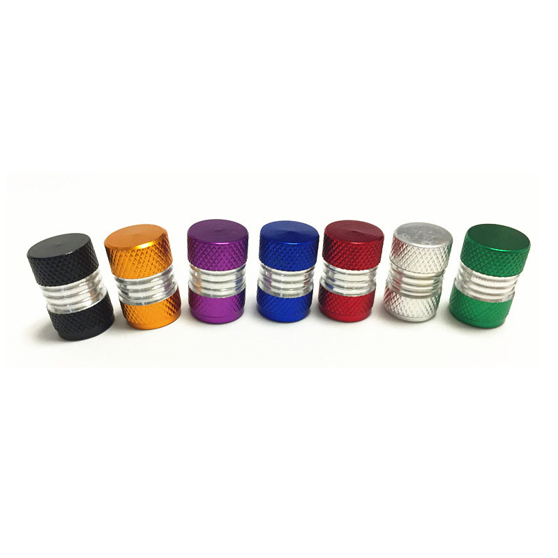 4PCS Round Style Aluminum Alloy Car Tyre Valve Cap
