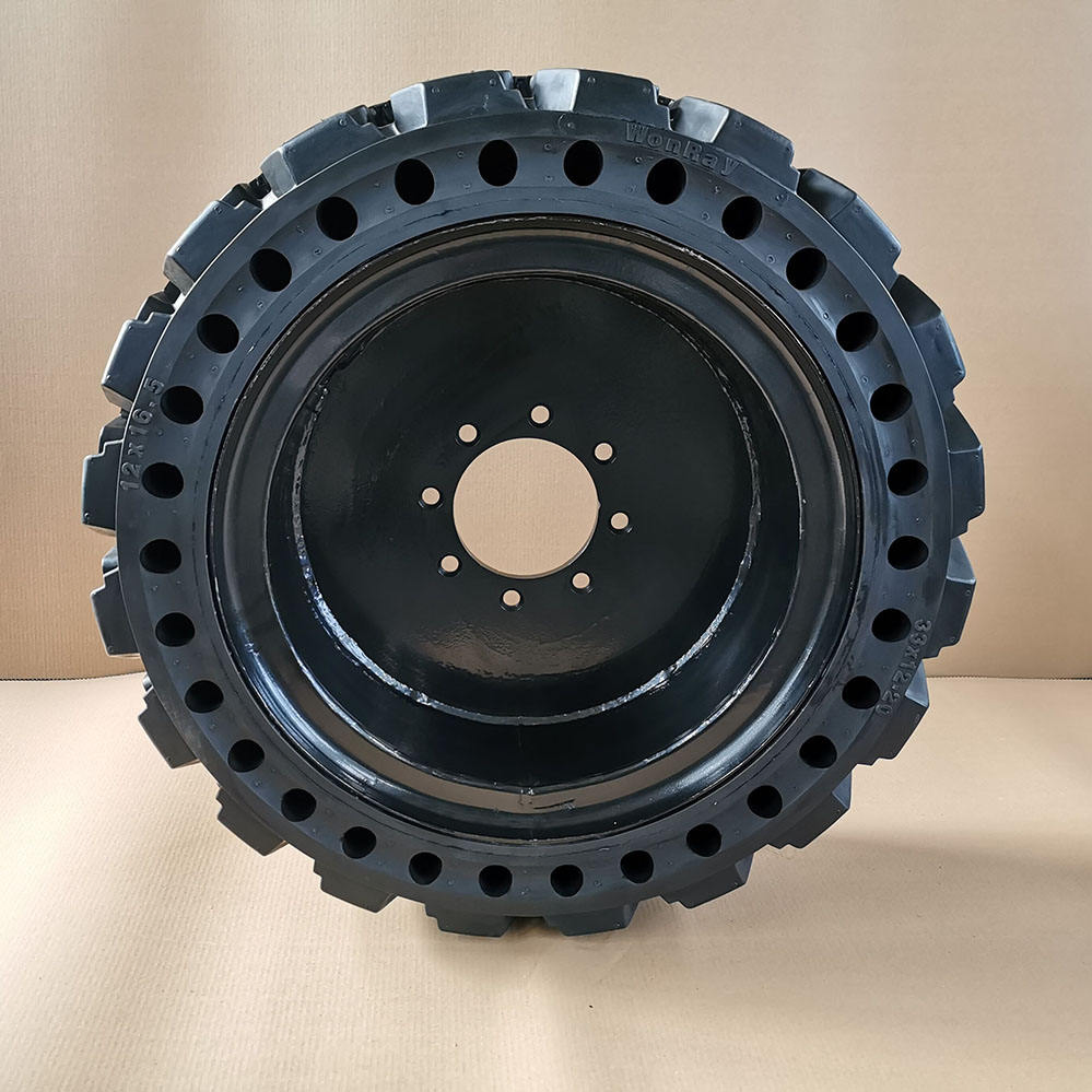 Wonray Brand High Quality Solid Skid Steer Tires 12X16.5 Non Marking Wheel