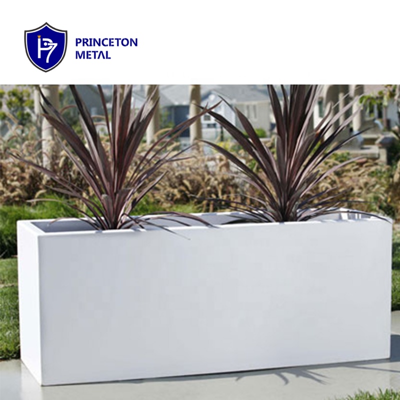 Large Square Outdoor Aluminum Planter for Home and Garden