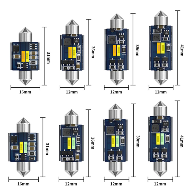 Двухцветная светодиодная лампа Festoon 41мм для салона авто