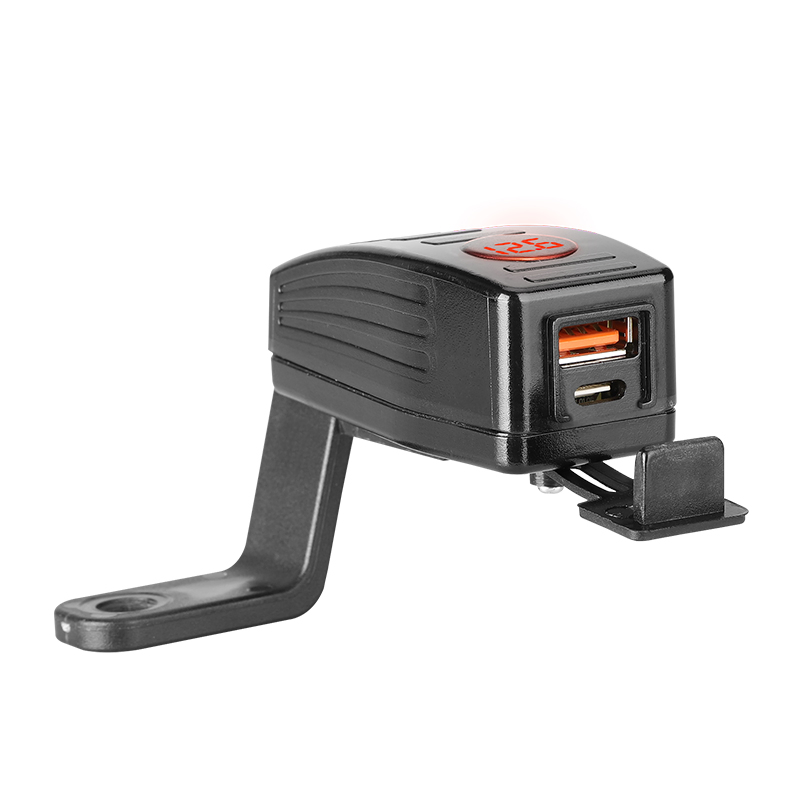 USB-розетка для мотоцикла с LED-дисплеем, 12V/24V