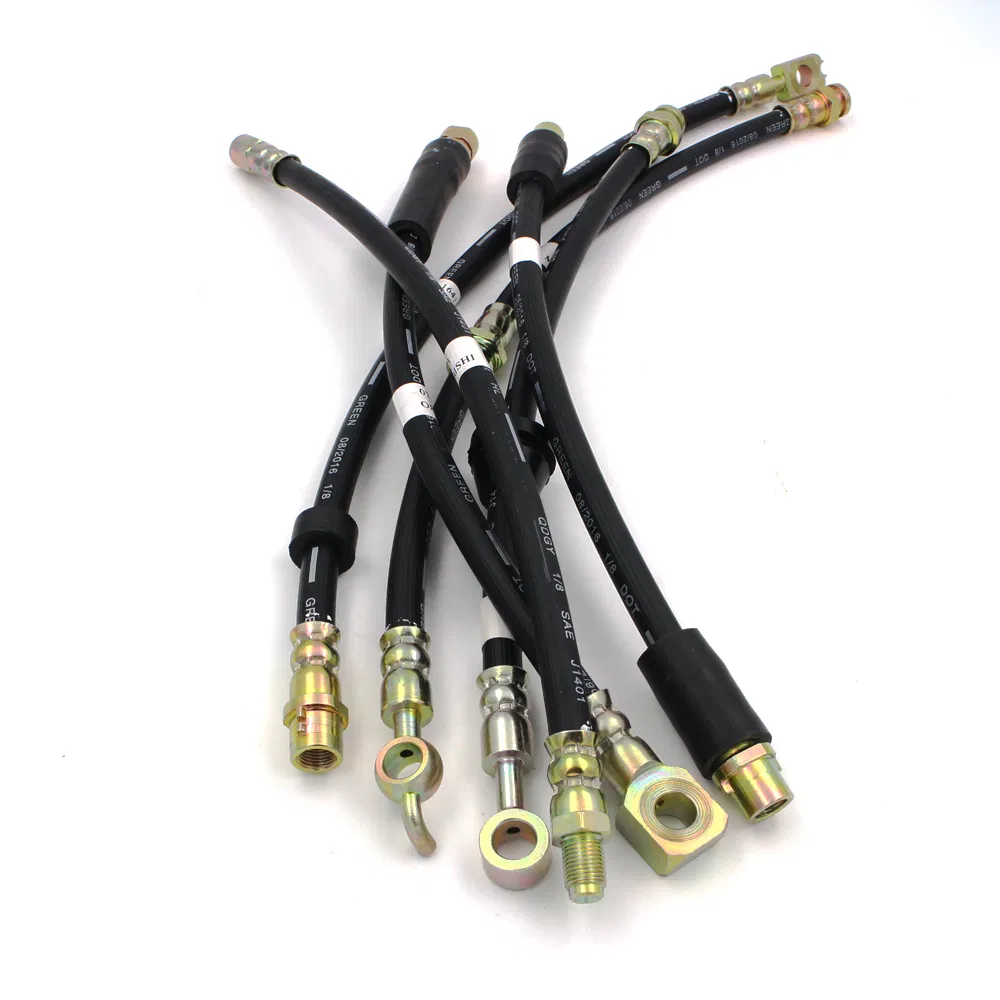 DOT SAE J1401 Fmvss106 Standard Automotive Car Auto OEM Flexible EPDM Rubber Braided Custom Hydraulic Disc Front Rear Extended Brake Fluid Fuel Assembly Hose