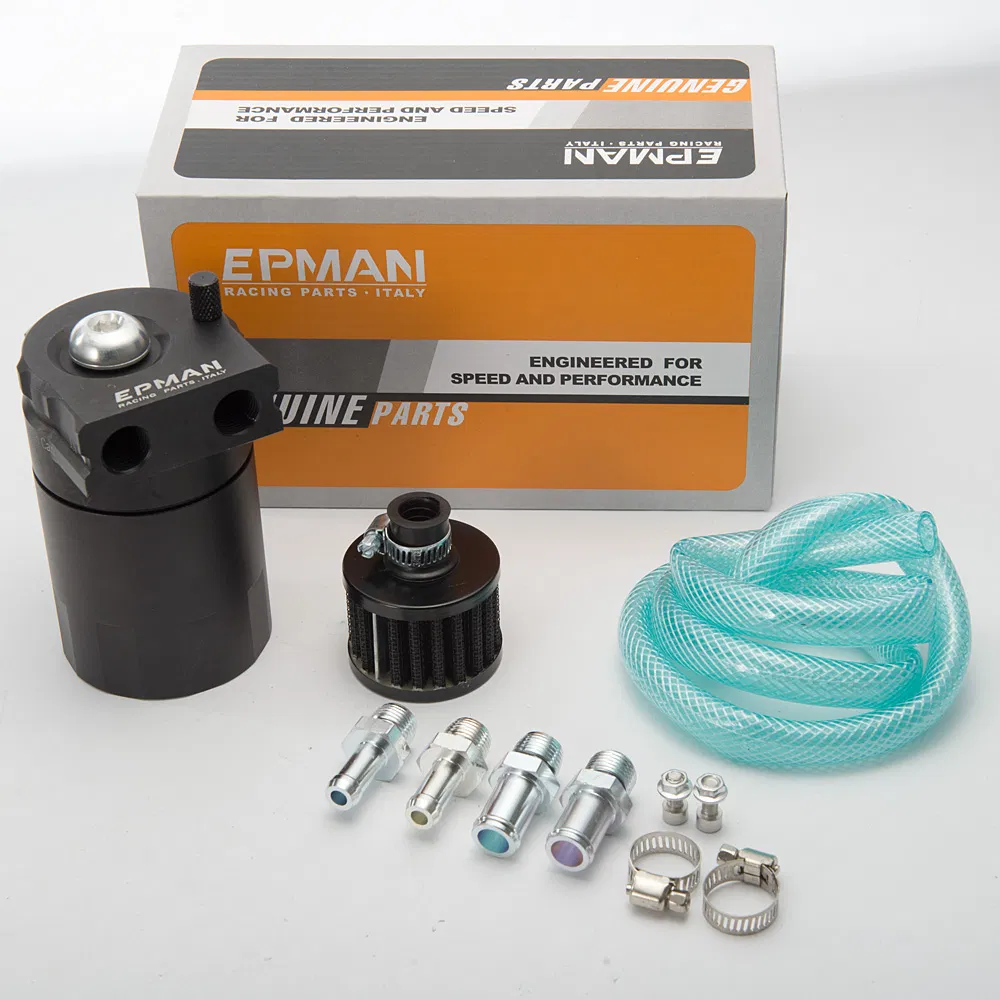 Epman Universal Aluminum Oil Catch Tank Can Reservoir Tank + Breather Filter Oil Tank Ep-Jyh08