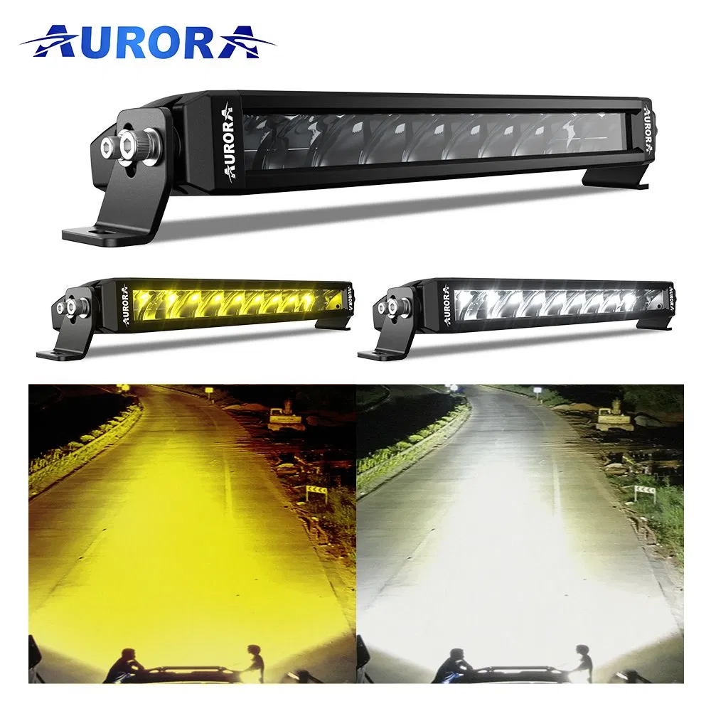 Aurora Car LED Offroad Light Bar White/Yellow Light Bar for Jeep Uvt ATV