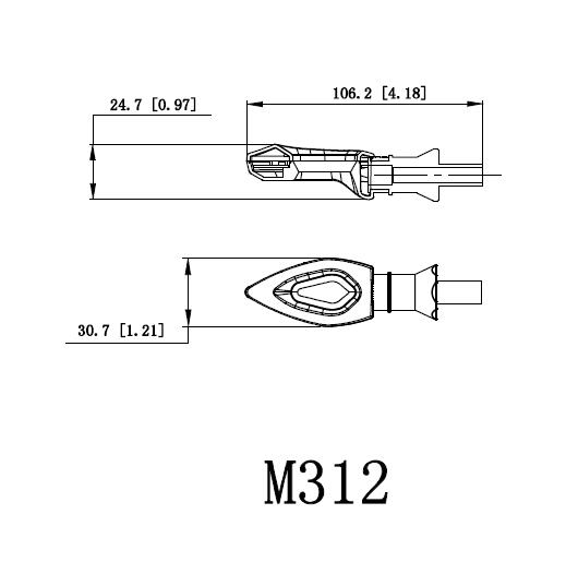 Передние/задние поворотники LM-312 E4 для мотоцикла
