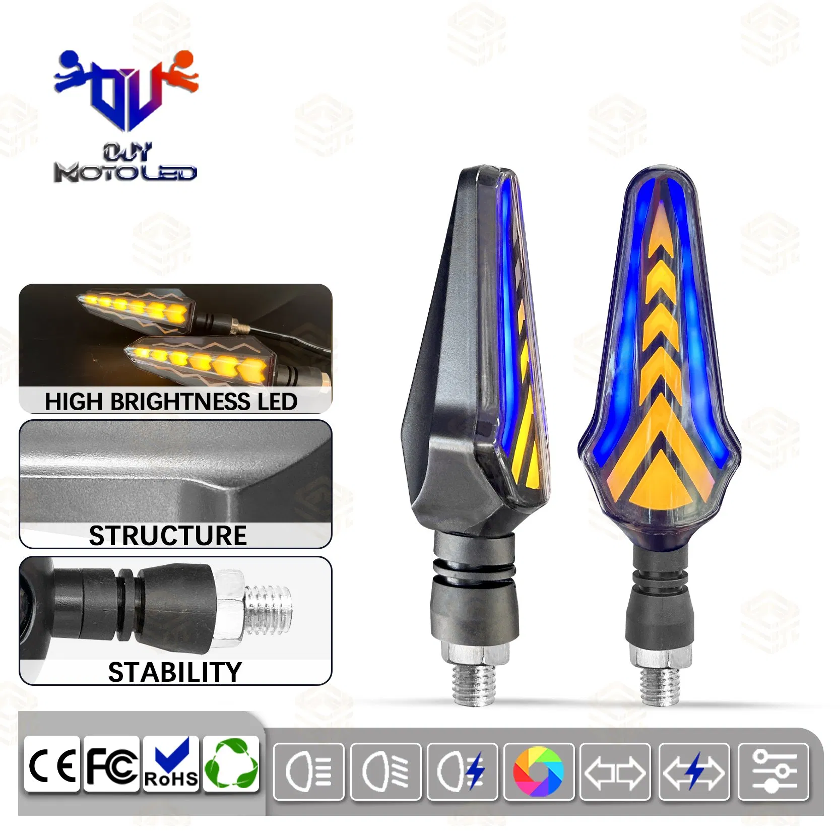Водонепроницаемый светодиодный поворотник для мотоцикла