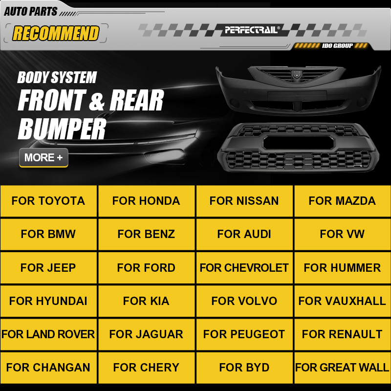 PERFECTRAIL OEM Car Body Kit Auto Parts Front Rear Bumper For BMW Mercedes Benz Audi Toyota Hilux Nissan Honda Mazda Isuzu Ford Chevrolet Jeep Hyundai Kia