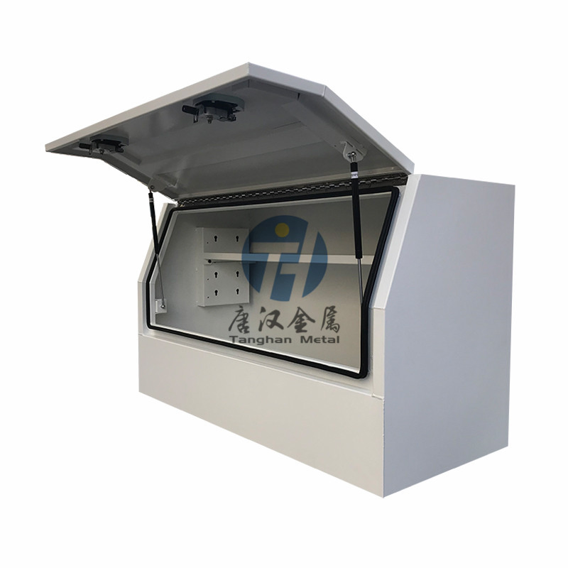 2 Drawers 1400*600*820 Aluminum Flat Alloy Plate Pick Truck Bed Storage Toolbox with Waterproof Whale Tail Locks for Ute in White Color Powdercoated.