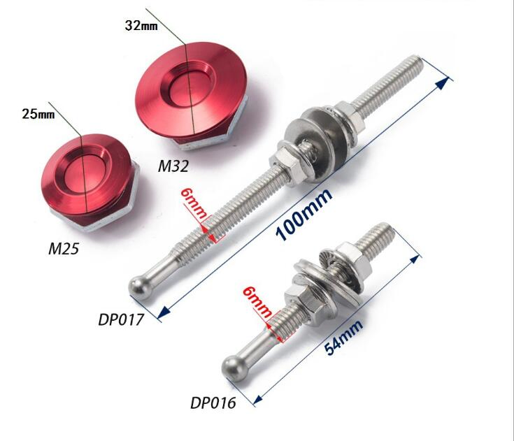 Замок-фиксатор капота GOVI 22/32/45 мм, алюминий