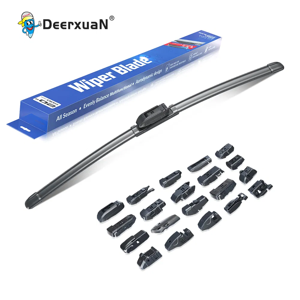 Deerxuan Multi-Adapters Auto Car Front Soft Flat Universal Windshield Wiper Blade