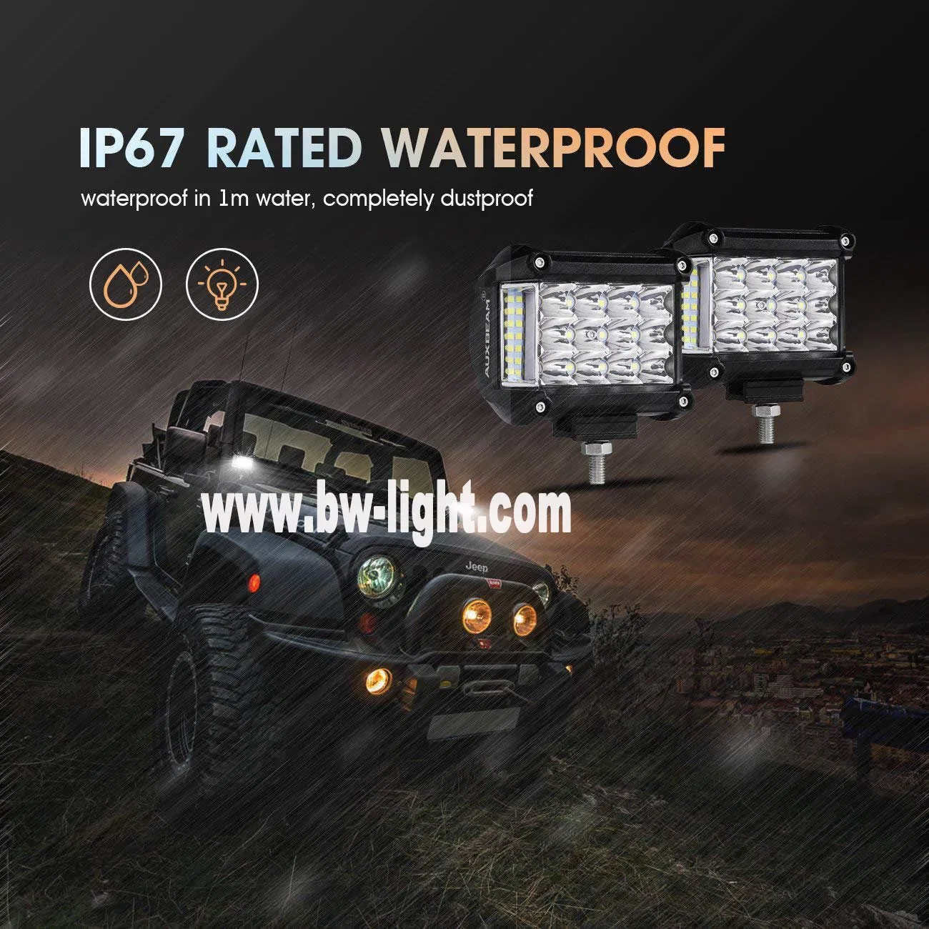 63W 3030 LED Work Lamp LED Bar Lamp Headlamp LED Light Bar for Truck, SUV, Car