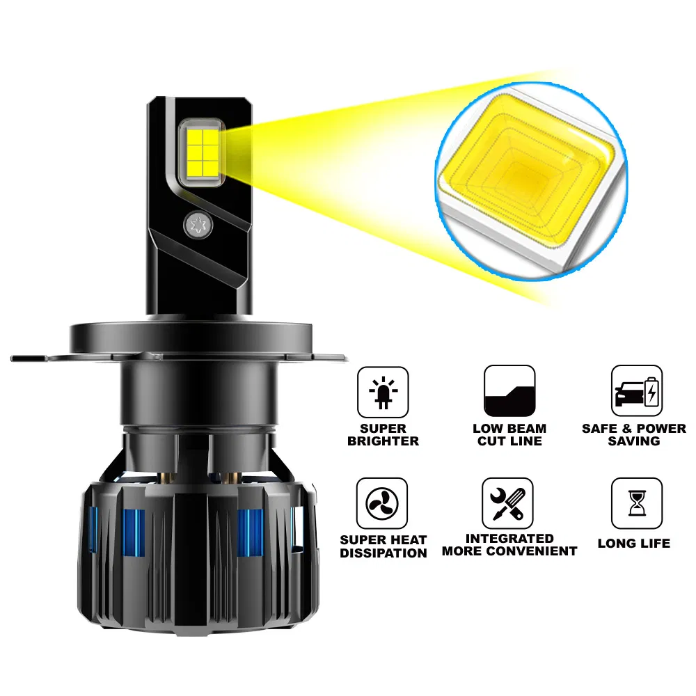 Super Bright A10 LED Headlight Bulbs for Improved Visibility