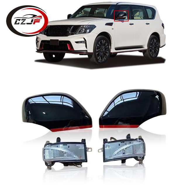 Czjf Factory-Direct Excellent Quality Car Rear View Mirror Cover Side Mirror Cover W/LED for Nissan Patrol Nismo