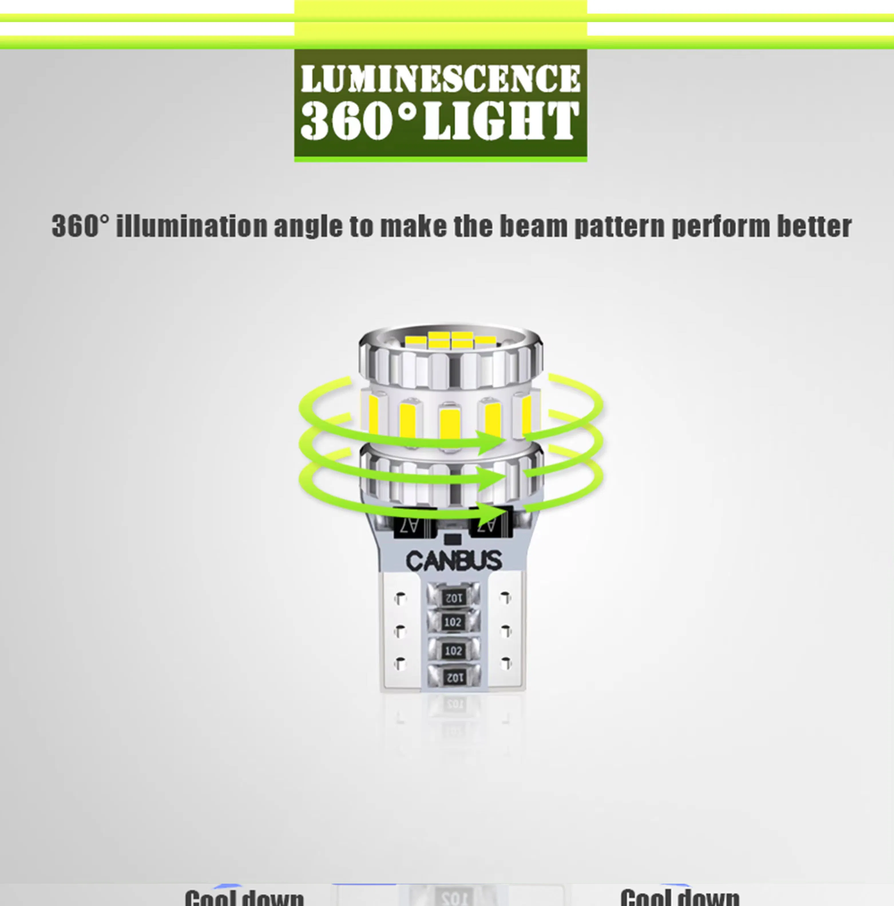 Светодиодная лампа W5W T10 6000K для авто