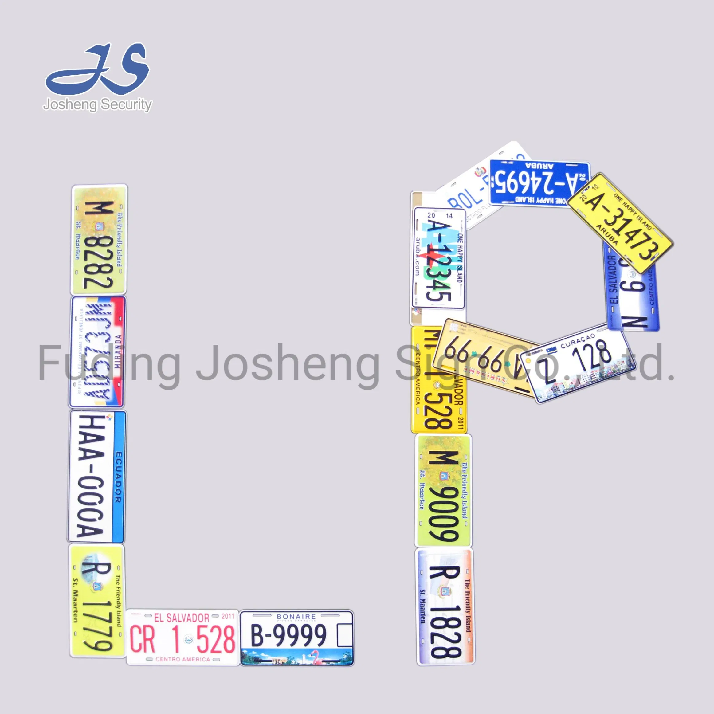 Номерной знак St. Maarten для авто, желтый алюминиевый