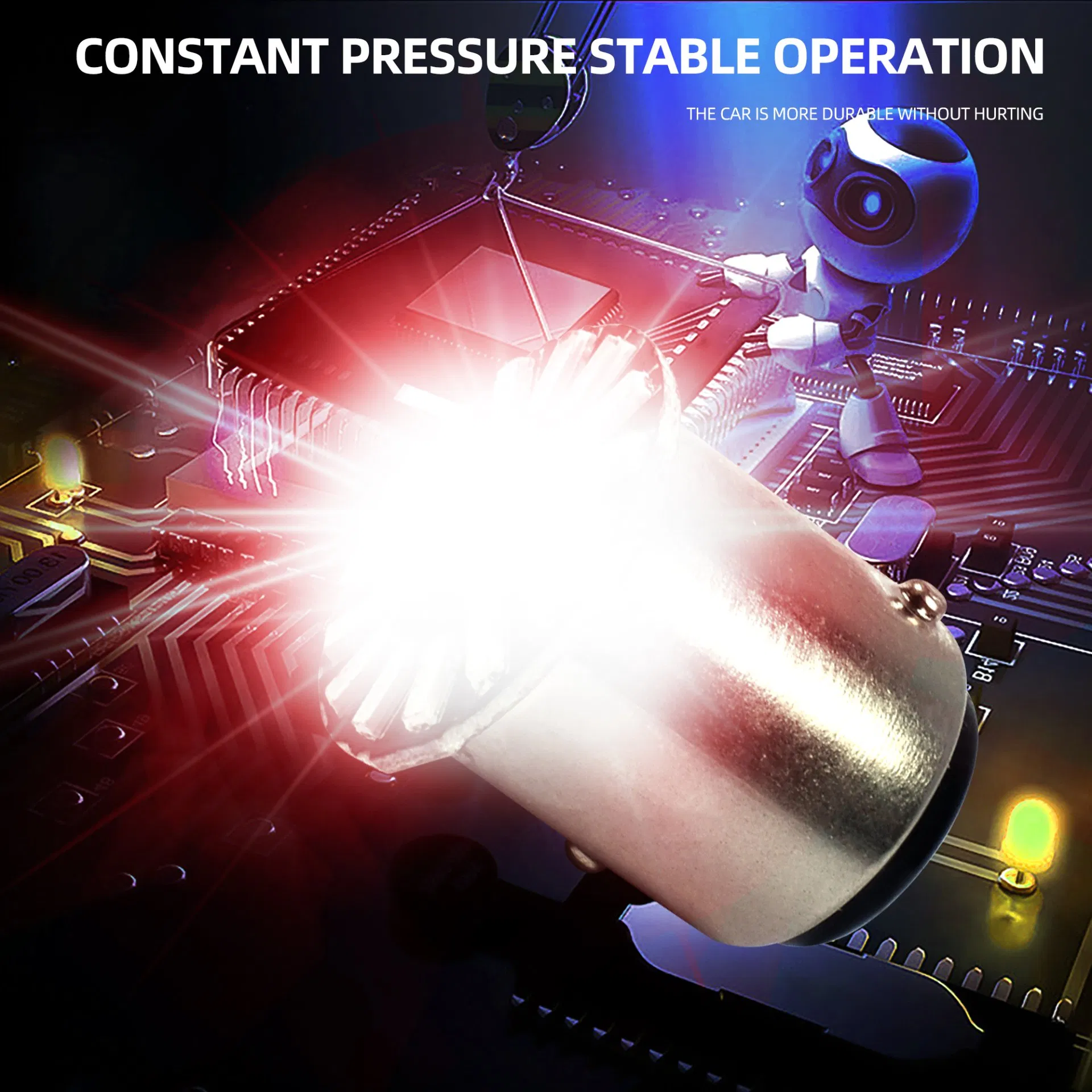 Светодиодный стоп-сигнал 1157 4014 18 Flashing для мотоцикла