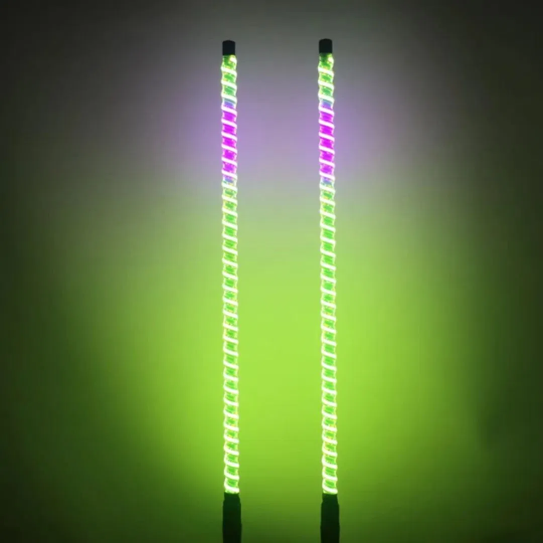 RGB APP and Remote Control Whip Light with COB Brighter UTV LED Whip Antenna Lights