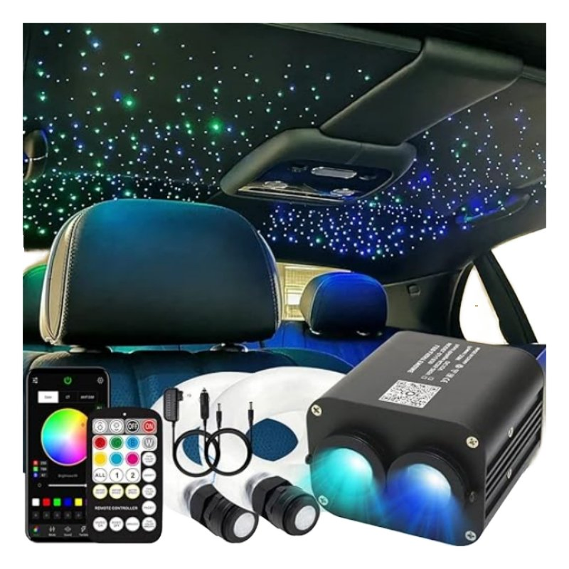 Светодиодная RGBW оптоволоконная подсветка "Звездное небо" для авто