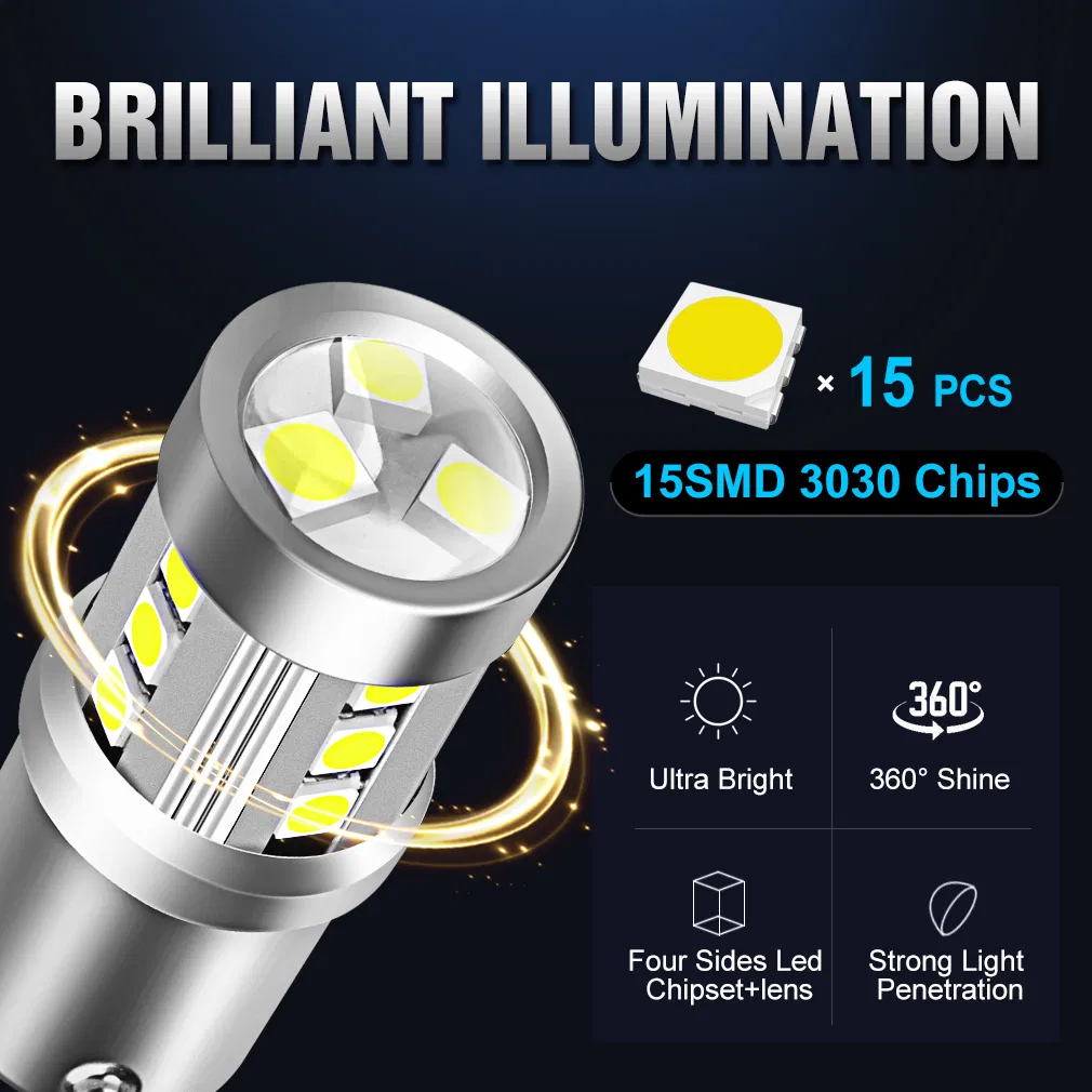 Светодиодная лампа T20 7440 15SMD для авто, 12В