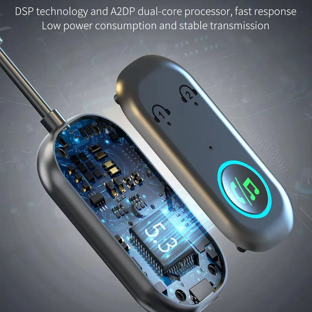 Bluetooth 5.3 адаптер 2-в-1 (передатчик/приемник) 3.5 мм