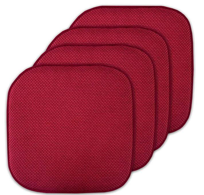 Memory Foam Honeycomb Nonslip Cushion Charcoal Red
