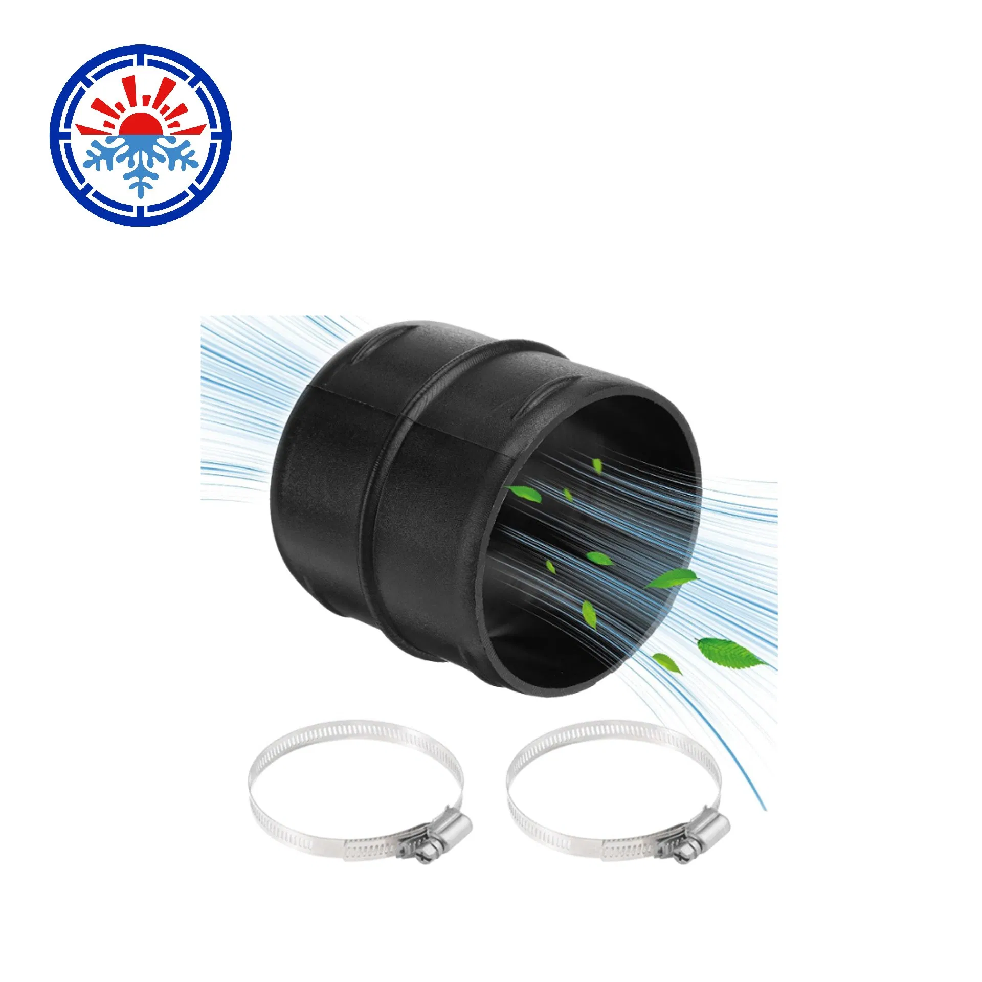 Air Ducting Connector Straight Air Heater Duct Joiner Connector Od Black