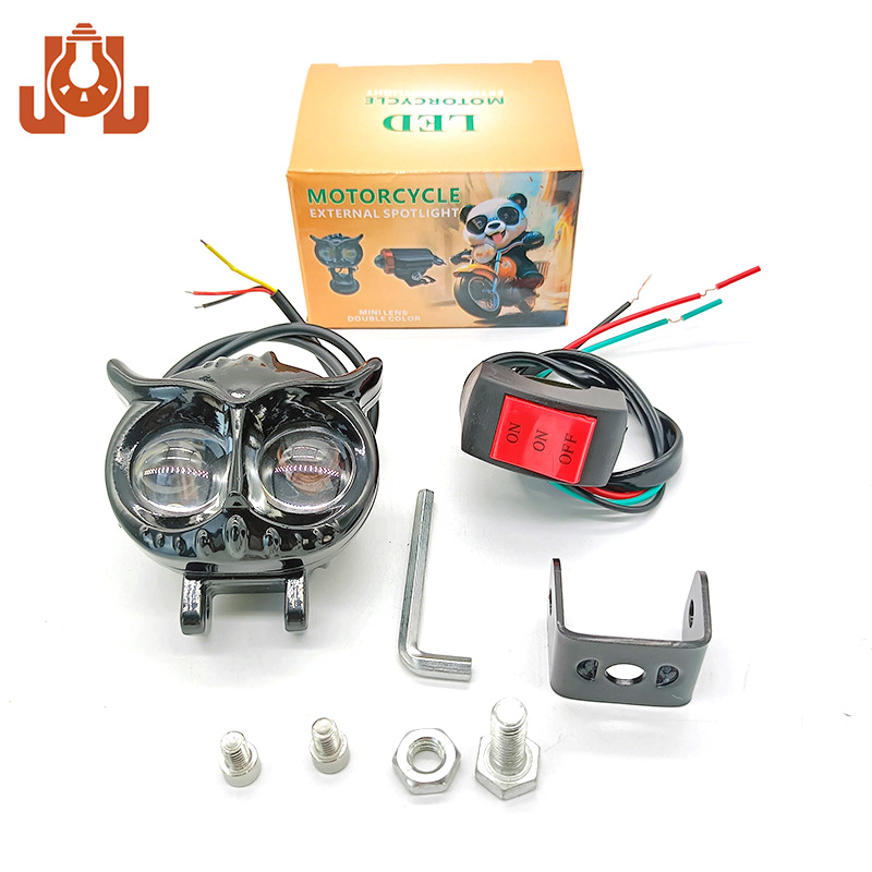 Мотоциклетная LED фара двойного цвета, 12-85В