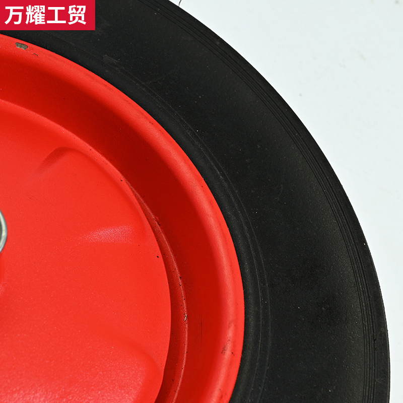 Колесо 15 дюймов цельнолитое резиновое для тележек