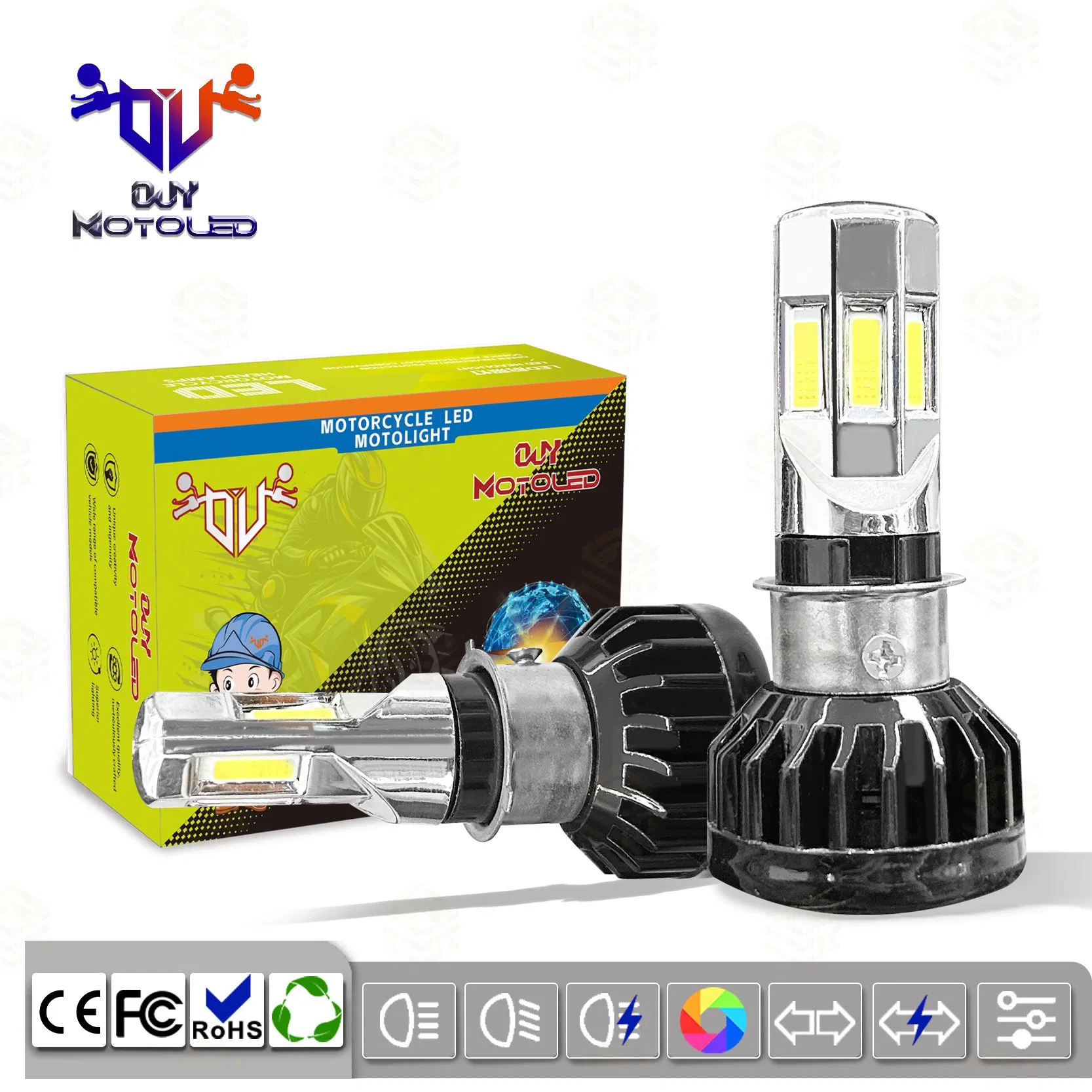 Ultra Bright Dual Lens LED Car Headlights (fan cooling version) H7/H4/9005 Universal Headlights