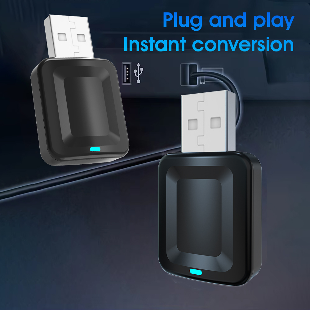 Проводной адаптер USB 2-в-1 для беспроводного CarPlay и Android Auto