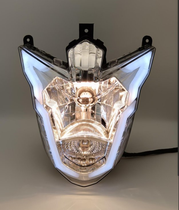 6. Advanced LED Headlight for Motorcycles with Bright Yellow/Red/White Light