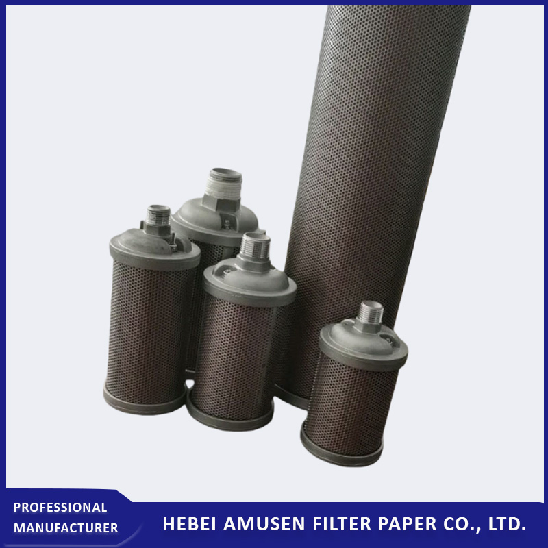 Глушитель выхлопа воздуха для компрессора и насосов