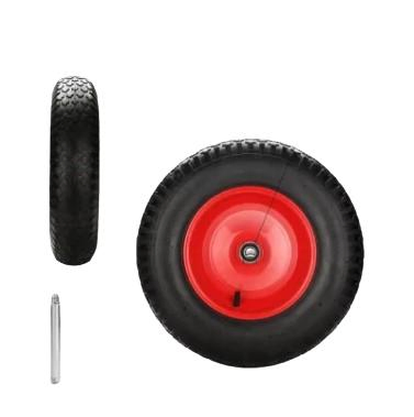 Wheelbarrow Wheel Pneumatic Tyres – Replacement Rubber Wheel with Axle