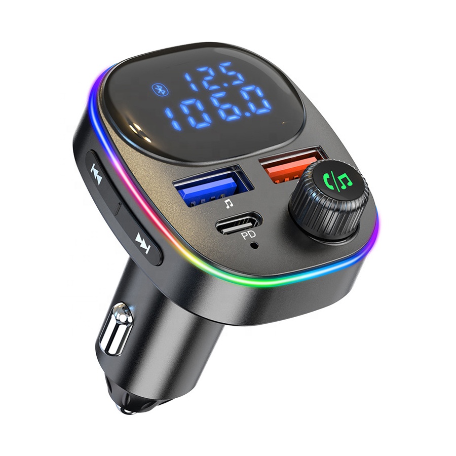Автомобильный Bluetooth FM-передатчик BC82 с Hands-Free и быстрой зарядкой USB