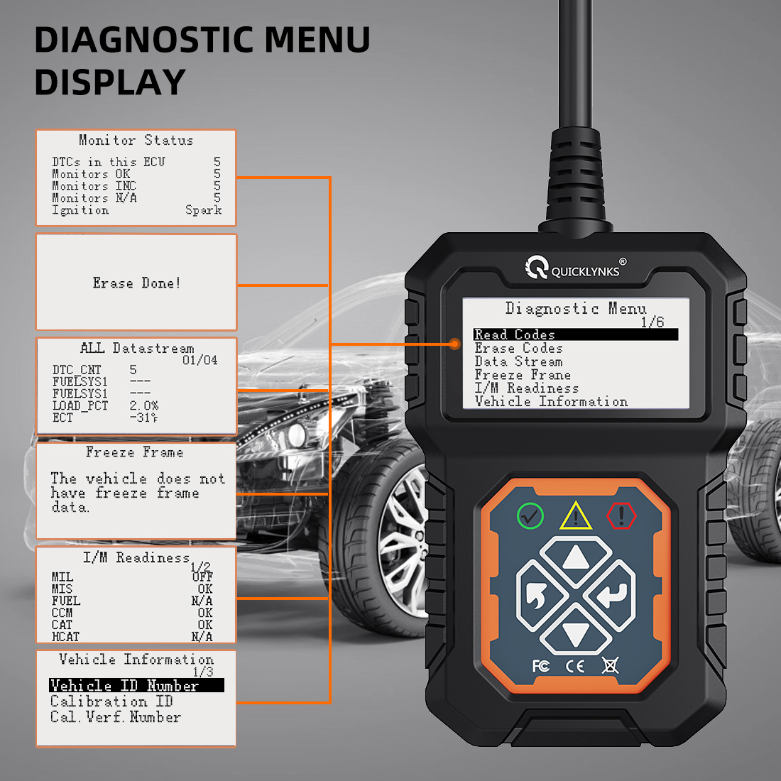 Универсальный автомобильный сканер OBD2 для диагностики всех машин