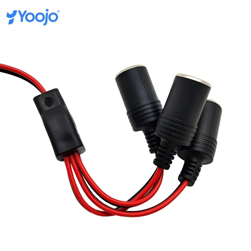 Versatile 3-in-1 Car Cigarette Lighter Power Adapter Splitter Extension Cable