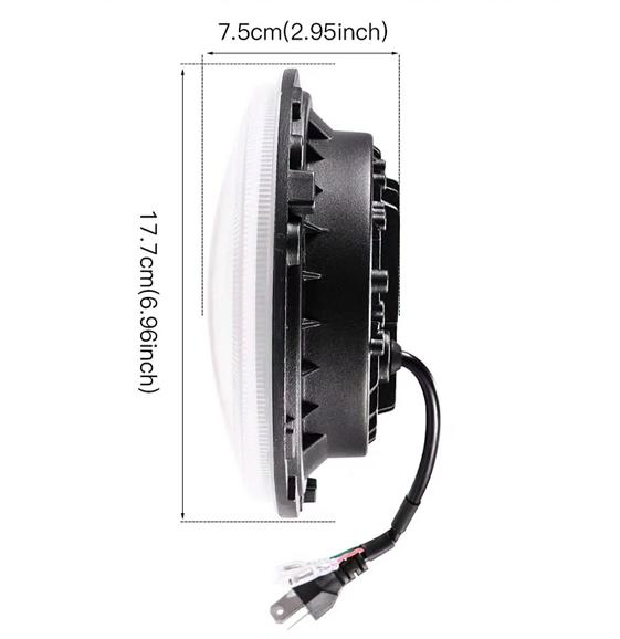 Factory Five Stars Automobiles Motorcycle 7 Inch Round LED Headlight