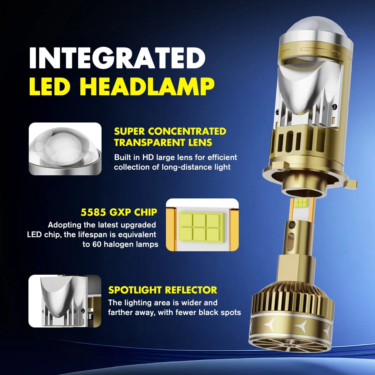 Bkr T11 240W Car Accessories LED Light Auto Headlamp H4 H7 H11 LED Headlights