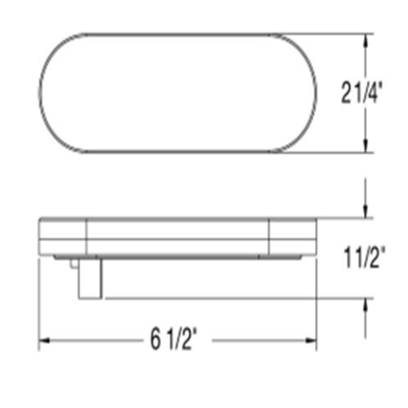 LED Truck Trailer LED 6" Tornado Series Round Stop/Turn/Tail Light