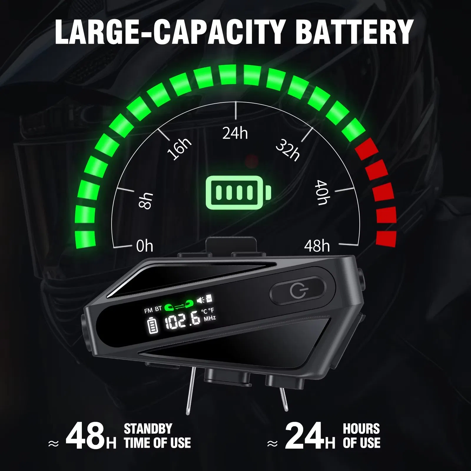 Мотошлем C6 с Bluetooth, экраном и шумоподавлением