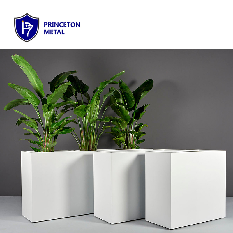 Large Square Outdoor Aluminum Planter for Home and Garden