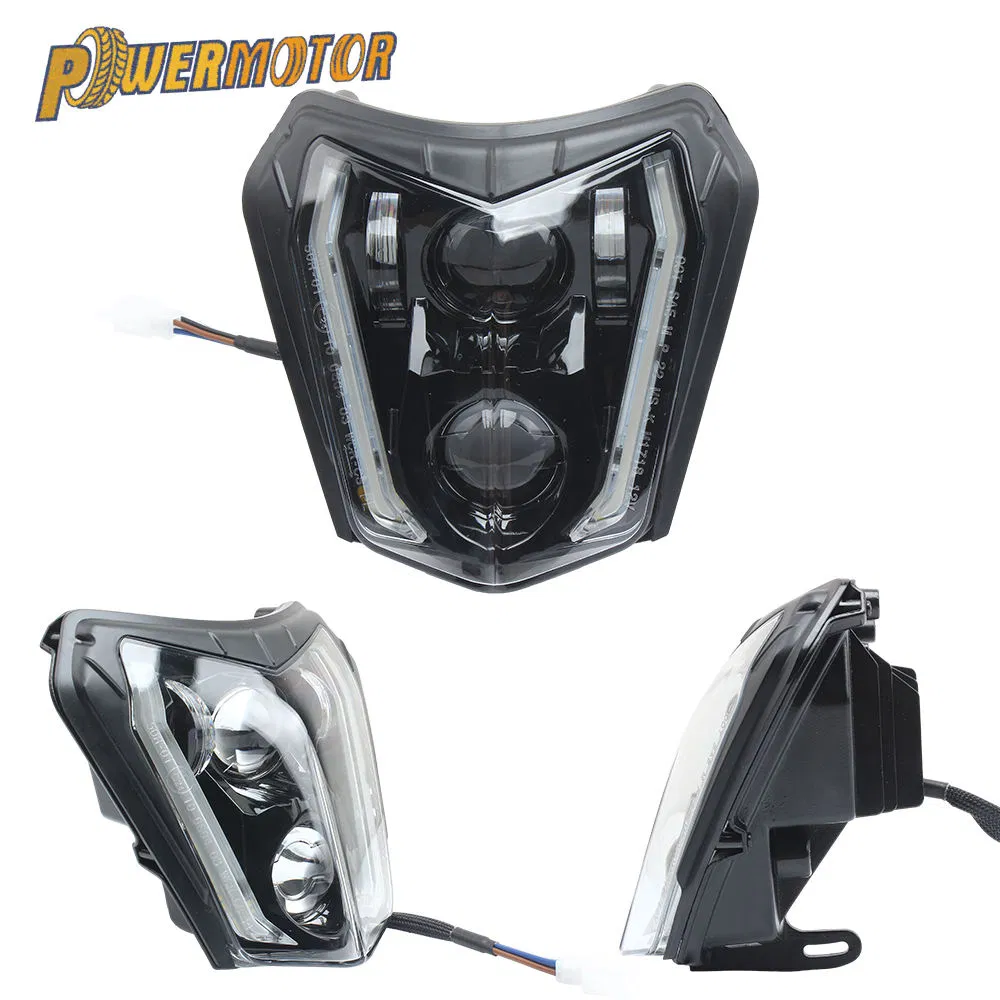 Enduro Motorcycle Headlight LED for Ktm Exc 300 Xcf Sx Xc Xcw Excf 125-500 2017 to 2023 Dirt Bike Headlamp Moto Custom Wholesale