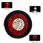 Waterproof IP67 DC 12V 4 Inch Round LED Truck Trailer Amber/Red Turn Brake Stop Running Tail Lights with Rubber Grommet Sealed