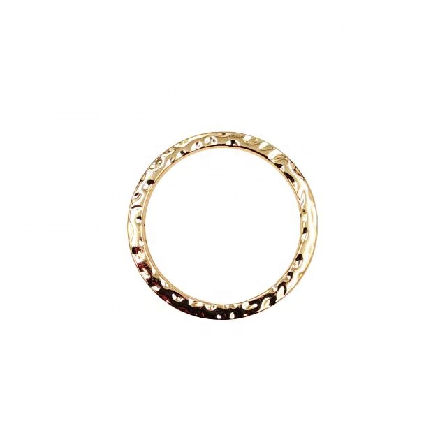SHANGJIN Fashion Metal Bikini Ring with Chunky Hammered Texture, 35mm