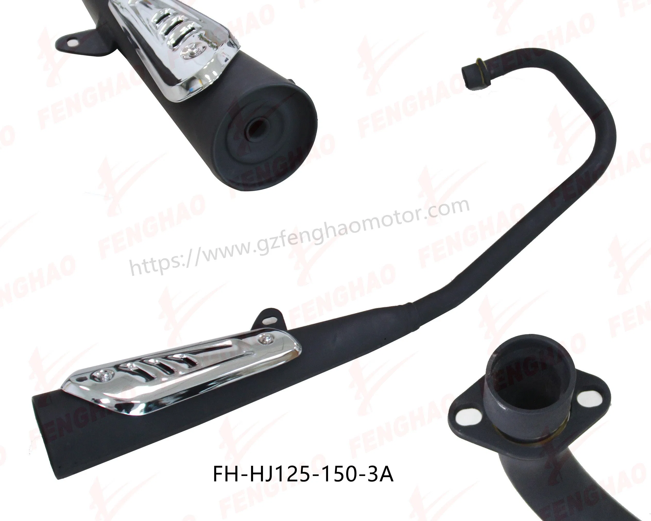 Глушитель Haojiang HJ125-150, стальной, с перфорацией