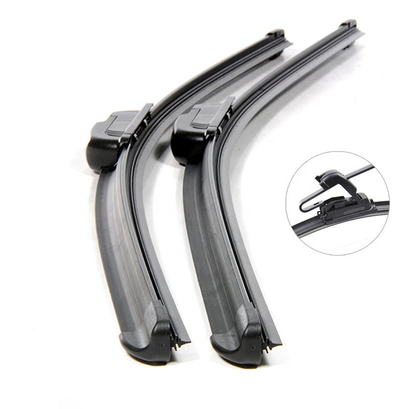 High Quality Auto Windshield Wiper Silicone Universal Soft Rubber J U Hook Quite Windscreen Car Wiper Blades
