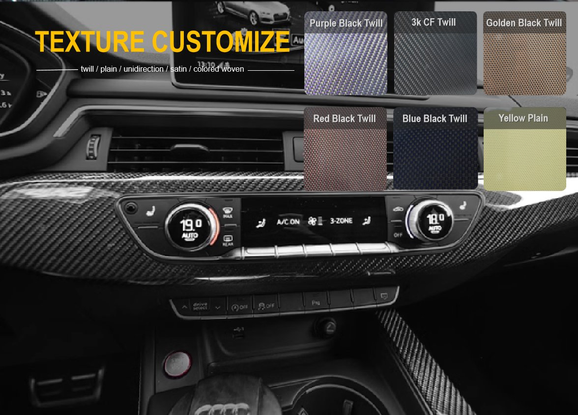 3K Carbon Fiber Car Parts Modifying with Customized Color